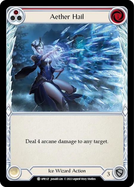 【EN】[Ice Wizard] Aether Hail (赤)「C」〔UPR127〕