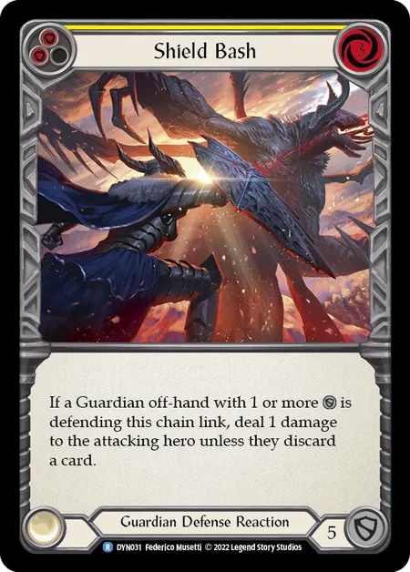【EN】《Rainbow Foil》[Guardian] Shield Bash (黄)「R」〔DYN031〕