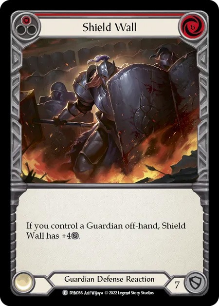 【EN】《Rainbow Foil》[Guardian] Shield Wall (赤)「C」〔DYN036〕