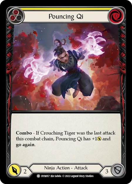 【EN】《Rainbow Foil》[Ninja] Pouncing Qi (黄)「C」〔DYN057〕