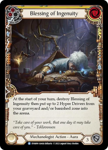 【EN】[Mechanologist] Blessing of Ingenuity (黄)「R」〔DYN099〕