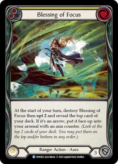【EN】《Rainbow Foil》[Ranger] Blessing of Focus (黄)「R」〔DYN160〕