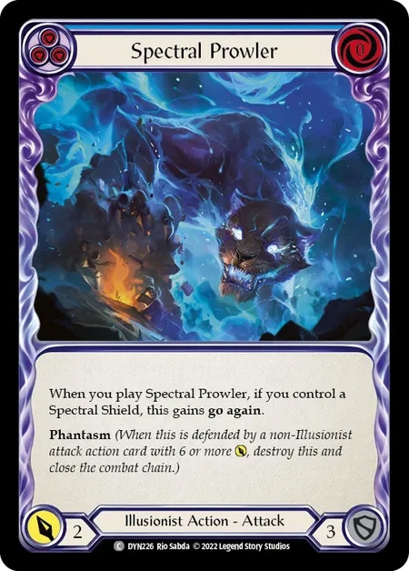 【EN】[Illusionist] Spectral Prowler (青)「C」〔DYN226〕