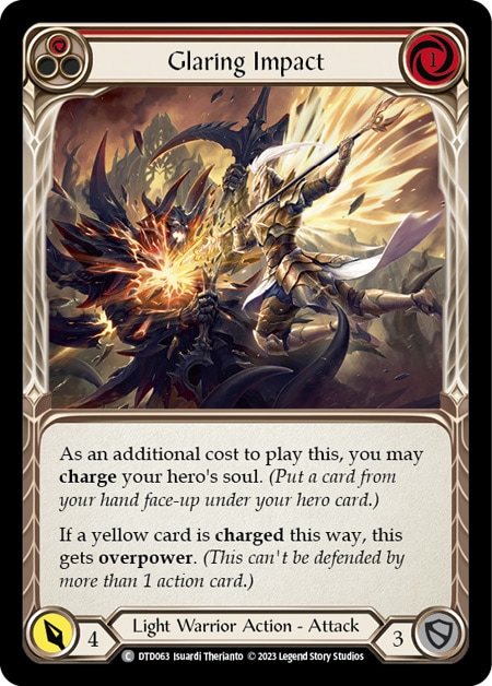 【EN】《Rainbow Foil》[Light Warrior] Glaring Impact (赤)「C」〔DTD063〕