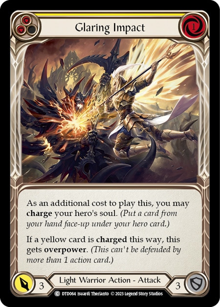 【EN】《Rainbow Foil》[Light Warrior] Glaring Impact (黄)「C」〔DTD064〕