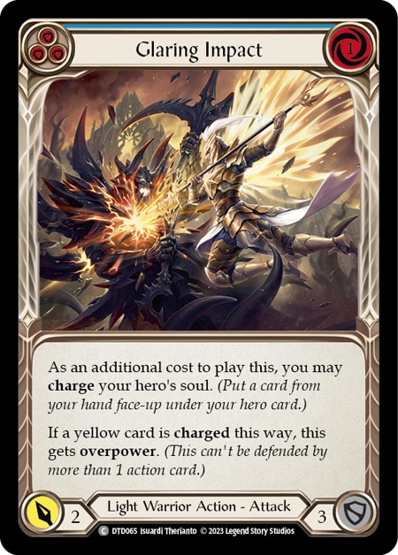 【EN】《Rainbow Foil》[Light Warrior] Glaring Impact (青)「C」〔DTD065〕