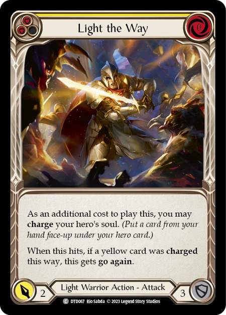 【EN】《Rainbow Foil》[Light Warrior] Light the Way (黄)「C」〔DTD067〕