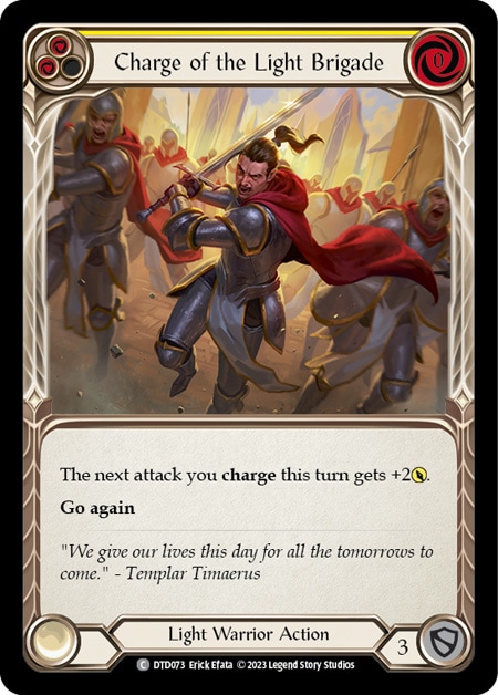 【EN】《Rainbow Foil》[Light Warrior] Charge of the Light Brigade (黄)「C」〔DTD073〕