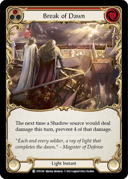 EN】《Rainbow Foil》[Light] Break of Dawn (赤)「C」〔DTD100