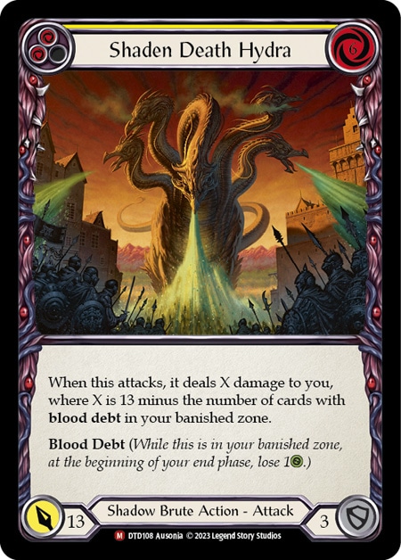 【EN】《Rainbow Foil》[Shadow Brute] Shaden Death Hydra 「M」〔DTD108〕