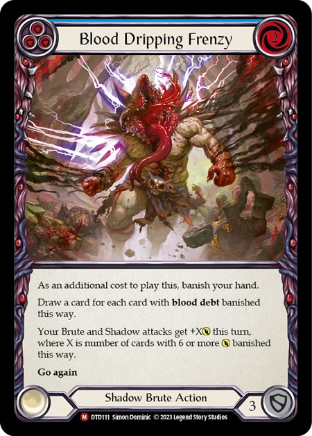 【EN】《Rainbow Foil》[Shadow Brute] Blood Dripping Frenzy 「M」〔DTD111〕
