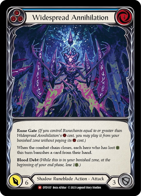【EN】《Rainbow Foil》[Shadow Runeblade] Widespread Annihilation 「M」〔DTD137〕