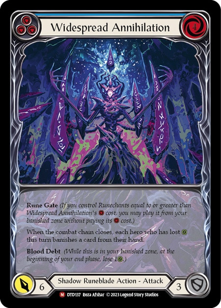 【EN】《Rainbow Foil》《Extended Art》[Shadow Runeblade] Widespread Annihilation 「M」〔DTD137〕