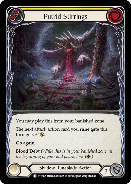 【EN】[Shadow Runeblade] Putrid Stirrings (黄)「C」〔DTD162〕