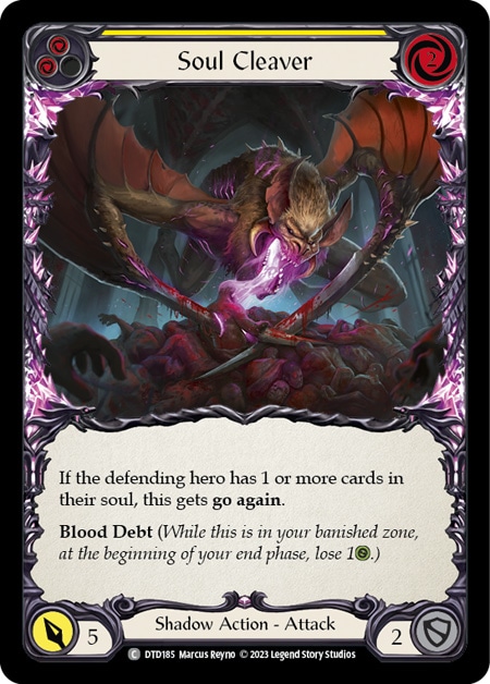 【EN】《Rainbow Foil》[Shadow] Soul Cleaver (黄)「C」〔DTD185〕