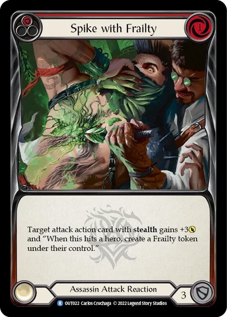 【EN】《Rainbow Foil》[Assassin] Spike with Frailty 「R」〔OUT022〕