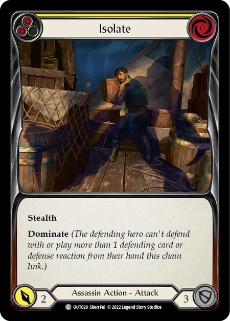 【EN】《Rainbow Foil》[Assassin] Isolate (黄)「C」〔OUT028〕