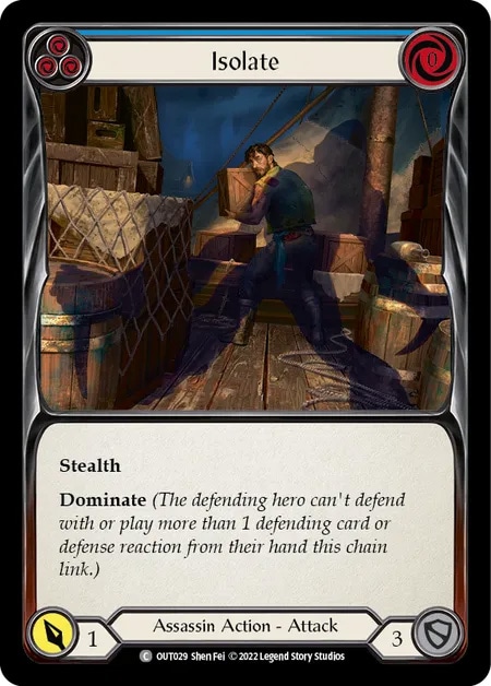 【EN】《Rainbow Foil》[Assassin] Isolate (青)「C」〔OUT029〕