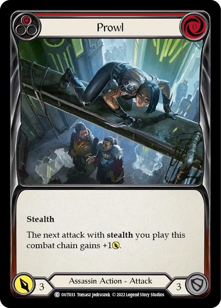 【EN】《Rainbow Foil》[Assassin] Prowl (赤)「C」〔OUT033〕