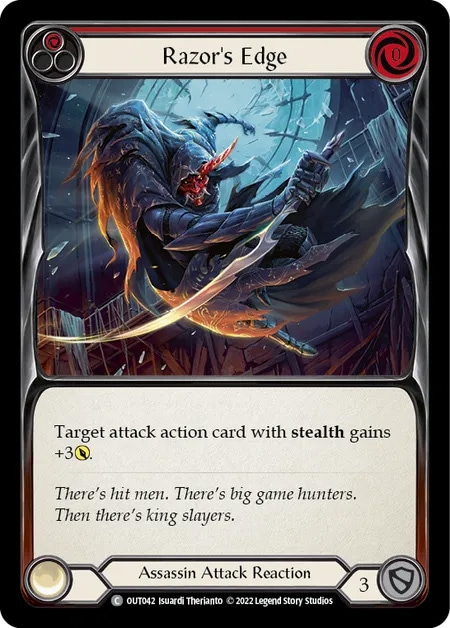【EN】[Assassin] Razor's Edge (赤)「C」〔OUT042〕