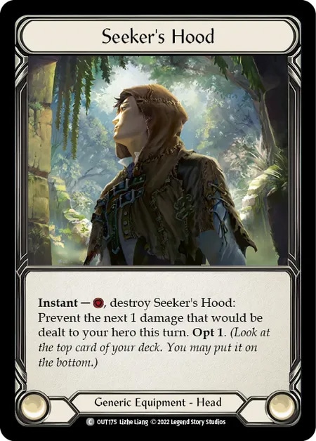 【EN】《Rainbow Foil》[Generic] Seeker's Hood 「C」〔OUT175〕