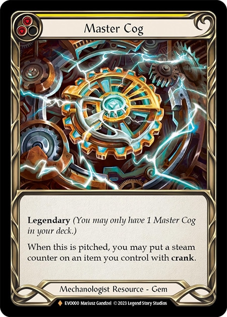その他 FaB Master Cog Rainbow Foil EN】《Rainbow Foil》[Mechanologist] Master Cog 「F」〔EVO000