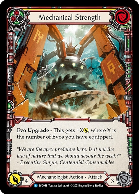 【EN】《Rainbow Foil》[Mechanologist] Mechanical Strength (黄)「R」〔EVO068〕