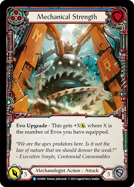 【EN】《Rainbow Foil》[Mechanologist] Mechanical Strength (青)「R」〔EVO069〕