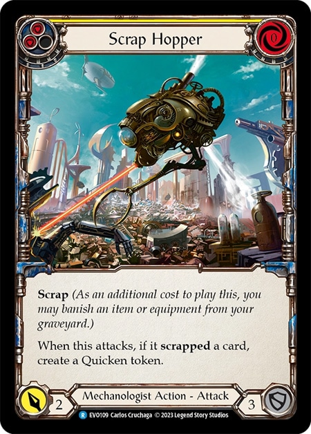 【EN】《Rainbow Foil》[Mechanologist] Scrap Hopper (黄)「R」〔EVO109〕