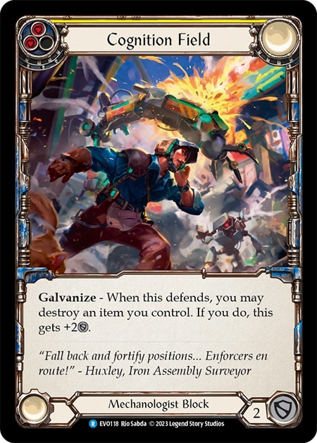 【EN】《Rainbow Foil》[Mechanologist] Cognition Field (黄)「R」〔EVO118〕