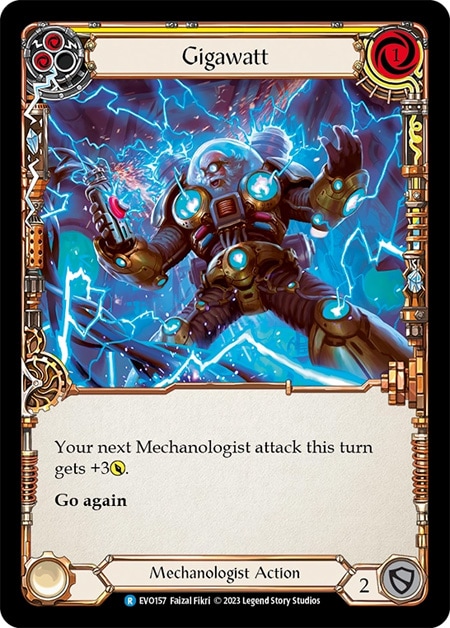 【EN】《Rainbow Foil》[Mechanologist] Gigawatt (黄)「R」〔EVO157〕