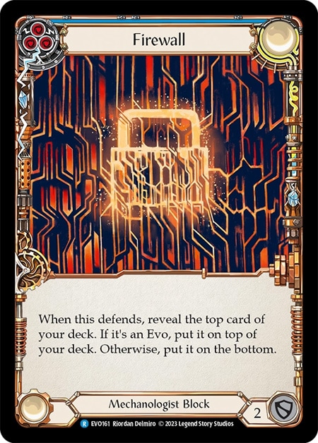 【EN】《Rainbow Foil》[Mechanologist] Firewall (青)「R」〔EVO161〕
