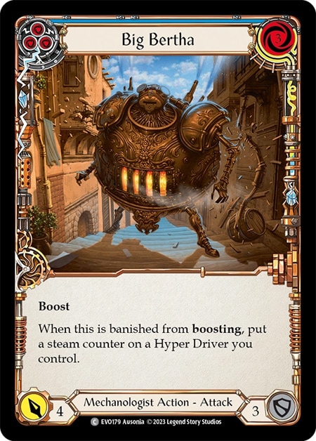 【EN】《Rainbow Foil》[Mechanologist] Big Bertha (青)「C」〔EVO179〕