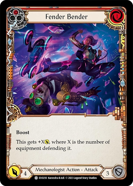 【EN】《Rainbow Foil》[Mechanologist] Fender Bender (赤)「C」〔EVO210〕