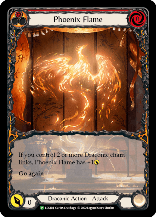 EN】《Rainbow Foil》[Draconic] Phoenix Flame (赤)「P」〔LGS104