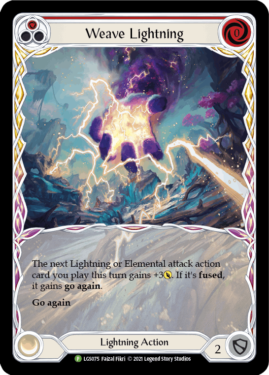 EN】《Rainbow Foil》[Lightning] Weave Lightning (赤)「P」〔LGS075