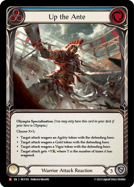 EN】[Warrior] Up the Ante/アンティ・アップ (青)「M」〔HVY103