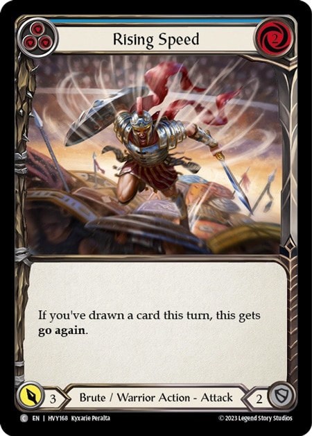 【EN】《Rainbow Foil》[Brute / Warrior] Rising Speed/速度上昇 (青)「C」〔HVY168〕