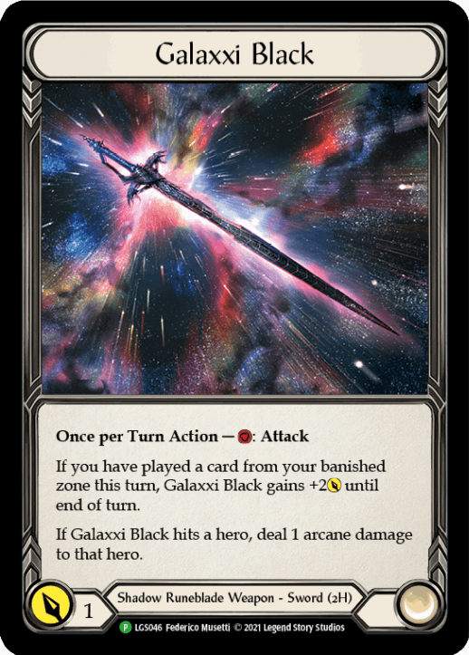 EN】《Cold Foil》[Shadow Runeblade] Galaxxi Black (武器)「P