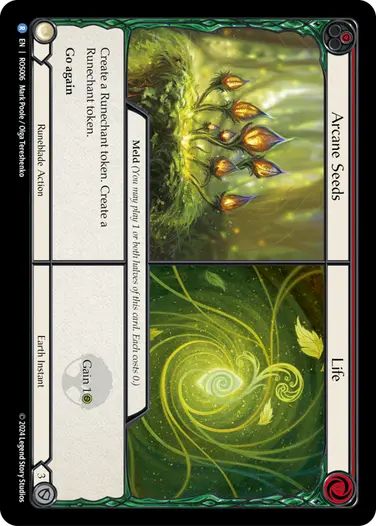 EN】《Rainbow Foil》[Earth Runeblade] Arcane Seeds//Life/秘術の