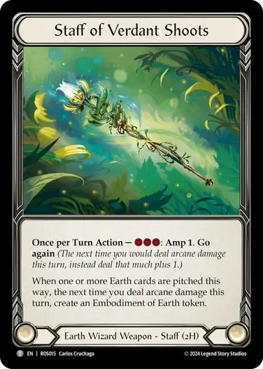 【EN】《Cold Foil》[Earth Wizard] Staff of Verdant Shoots/緑芽吹きの杖 (武器)「T」〔ROS015〕