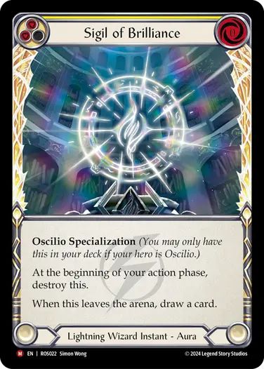 光輝の印 / Sigil of Brilliance cf fab 1枚 EN】[Lightning Wizard] Sigil of Brilliance/光輝の印 (黄)「M