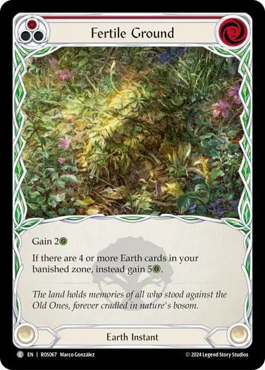 EN】《Rainbow Foil》[Earth] Fertile Ground/肥沃な土地 (赤)「C