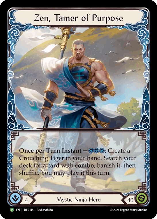 EN】《Rainbow Foil》[Mystic Ninja] Zen, Tamer of Purpose/目的を手