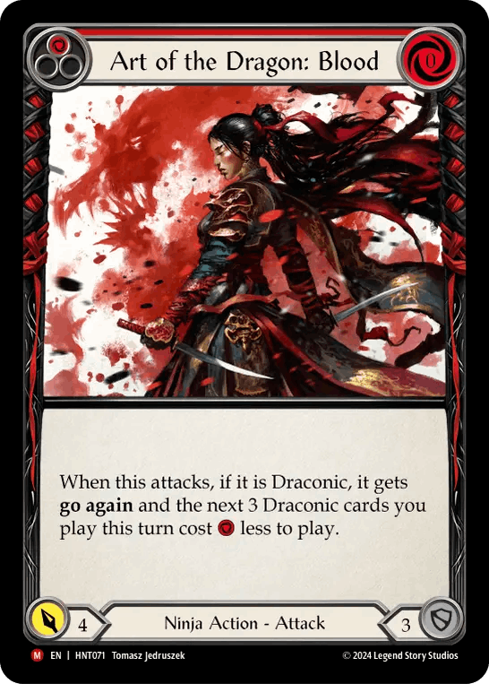 Art of the Dragon: Blood 竜の技：血 Cold Foil JP】《Rainbow Foil》[忍者] 竜の技：血/Art of the Dragon