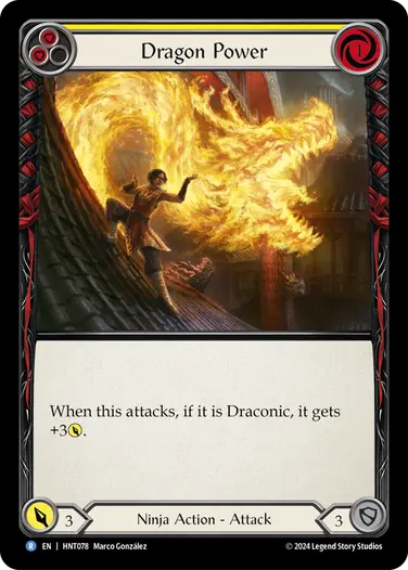EN】《Rainbow Foil》[Ninja] Dragon Power/竜の威光 (黄)「R
