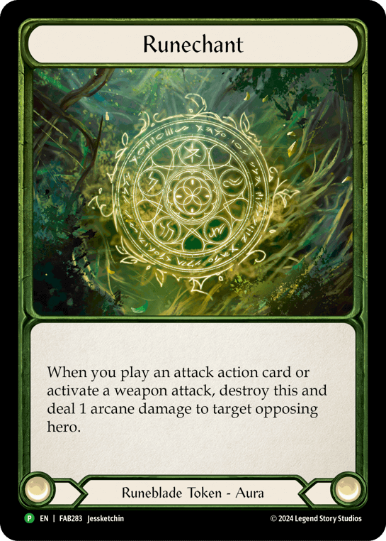 EN】《Cold Foil》[Runeblade] Runechant/ルーン陣 (トークン)「P