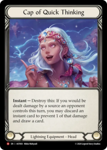 EN】《Rainbow Foil》[Lightning] Cap of Quick Thinking/光速思考の