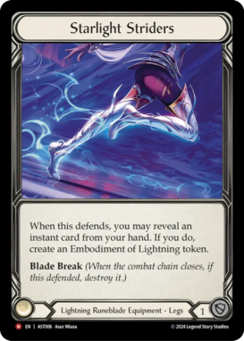 【EN】《Rainbow Foil》[Lightning Runeblade] Starlight Striders/星標の踏破 (装備品)「M」〔AST006〕