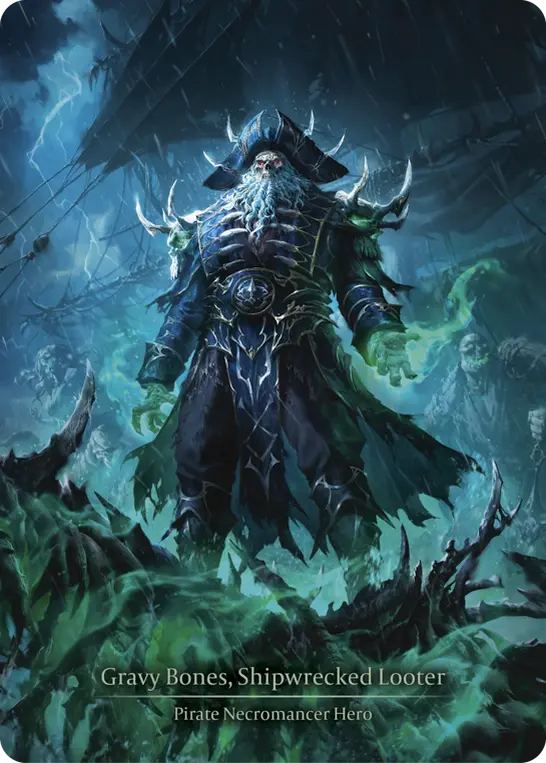 難破船の略奪者、グレイビィ・ボーンズ marvel fab EN】《Cold Foil》[Pirate Necromancer] Gravy Bones